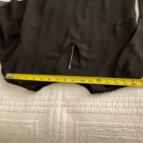 LILLY MORGAN, BLACK SHEER BLOUSE WITH KEY HOLES, SIZE: L/G - Picture 7 of 13